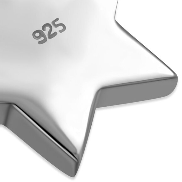 𝅺men's/unisex Star of David in Black Enamel on 925 Silver Pendant & chain - Picture 2 of 3